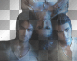 Damon Salvatore (Ian Somerhalder) Elena / Katherine (Nina Dobrev) and Stefan (Paul Wesley) from The Vampire Diaries [nermai] 