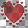 heart and red rose