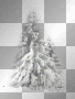 WINTER ZIMKA  CHRISTMAS TRANSPARENT TREE WHITE SNOW