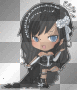 Black and white chibi girl (by ShadowCutie)