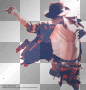 Red Black White Pink Beige Michael  Jackson