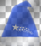 Deco Shooting Stars Santa Hat Dark_Blue