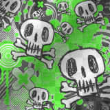 EMO skull background animated*