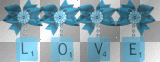 Deco Scrabble Love & Bow Blue