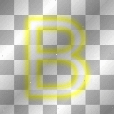 Letter: B yellow neon bg by uky96