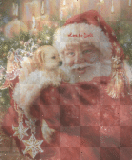 SANTA CLAUS EN NAVIDAD CON SU PEQUEÑO PERRITO/SOFIA