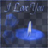 I Love You Candle BG~Blue