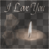 I Love You Candle BG~Brown