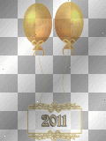 New Year 2011 Gold Balloons***FI 