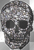 glitter emo skull!
