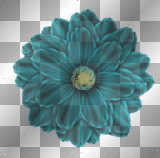 flor transparent flower azul aqua blue vintage scrap [1ֆ]
