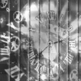 Animated background clock black white