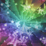 Animated background stars rainbow