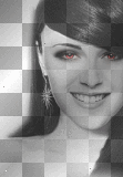 bella cullen white black red eyes ©dK