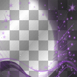 Stars & Ribbons Frame~Purple