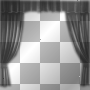 curtains black white goth deco ©dK