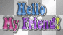 ➸♥ (Bj) animated letters HELLO MY FRIEND! rose