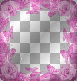 Deco Fluttering Roses Frame~Pink