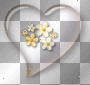 VINTAGE VALENTINE HEART TRANSPARENT FLOWERS YELLOW VINTAGE VALENTINE HEART TRANSPARENT FLOWERS YELLOW