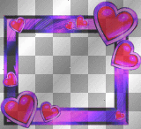 Nenaio Png Transparent Happy Valentines Day words deco frame border background pink purple violet red black heart hearts