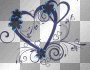 Nenaio Png Transparent Happy Valentines Day words deco frame border background blue black fark goth gothic emo