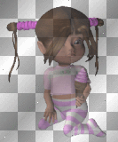 Animated funny doll ice cream