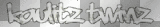 White Graffiti 'Kaulitz Twinz' Text