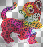 { Animated Cute Rainbow Leopard }