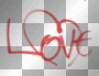 SERCE HEART LOVE valentine  RED TEXT