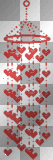 Deco glitter hearts red love Valentine