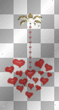 Deco glitter red gold heart love Valentine
