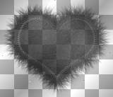 SERCE HEART LOVE valentine  BLACK