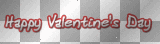red white happy valentine's day words