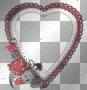 frame heart red black white 