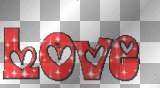 Deco glitter text red hearts love Valentine
