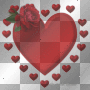 Valentines Red Hearts & Red Rose