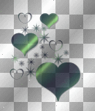 deco coeur vert saint valentin -c