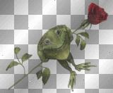 { Frog With Rose }