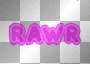 Rawr text emo purple deco frame