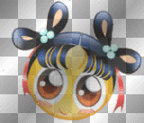 Animated funny girl face