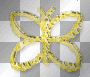 Deco Filiagree Yellow Butterfly