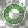 Circle Irish clover shamrock Patrick