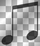 note transparent deco black nota music [1ֆ] 