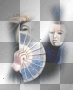 couple mask blue white black