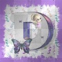 fairy and butterfly letter d
