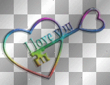 Deco I-Love-You-Key~Multi-Colored