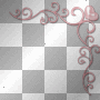 filigree Heart Pearl Border~Red