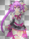 anime girl neko purple and pink