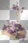 deco fleurs violette transparent printemps -c