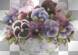 deco fleurs violette transparent printemps -c
